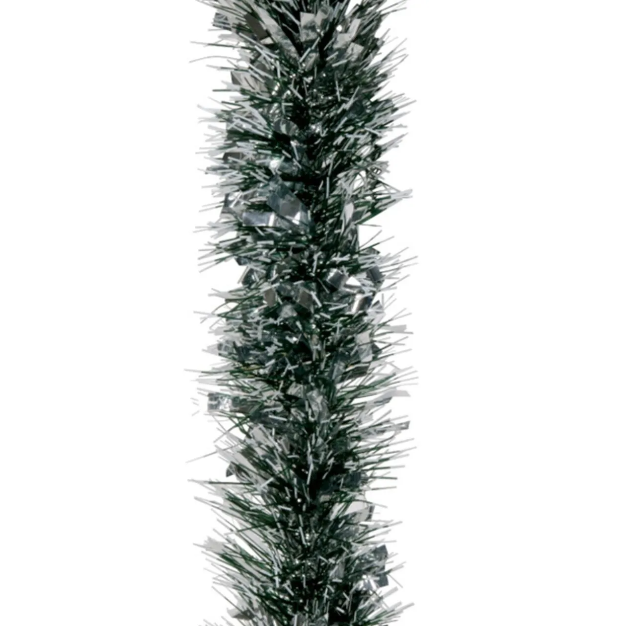 Guirlande de Noël verte blanche argentée 2.7 m