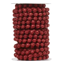 Guirlande de perles rouges pour Noël