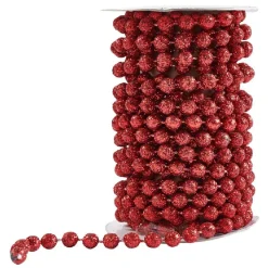Guirlande de perles rouges 500 cm