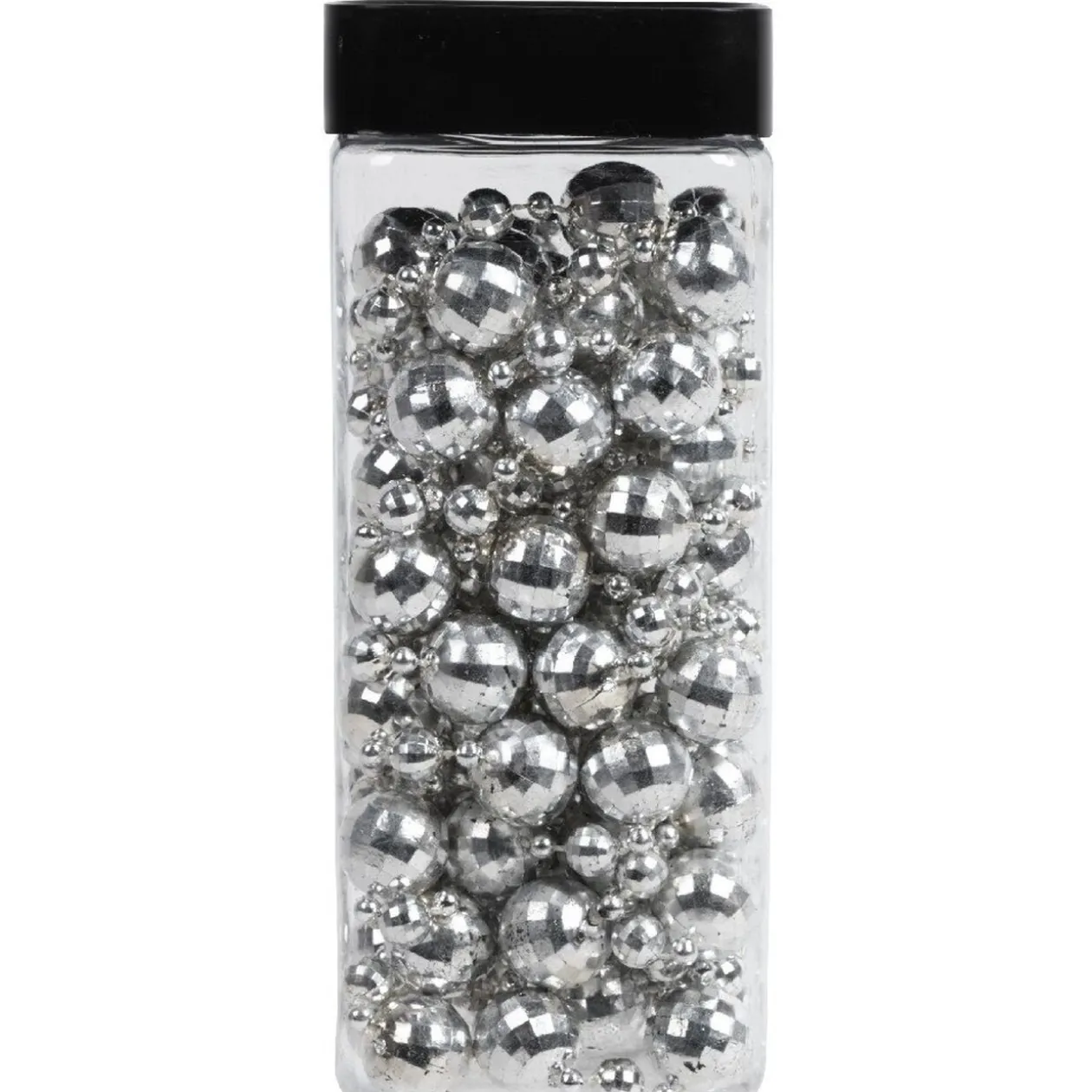 Guirlande de table boules argentées 3,5 m