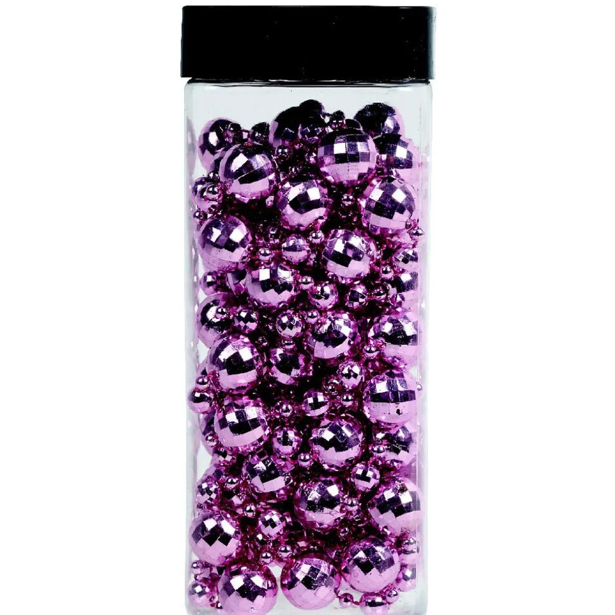 Guirlande de table boules roses 3,5 m