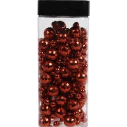 Guirlande de table boules rouges 3,5 m
