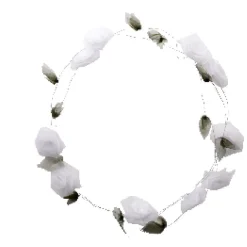 Guirlande de table de 10 roses blanches