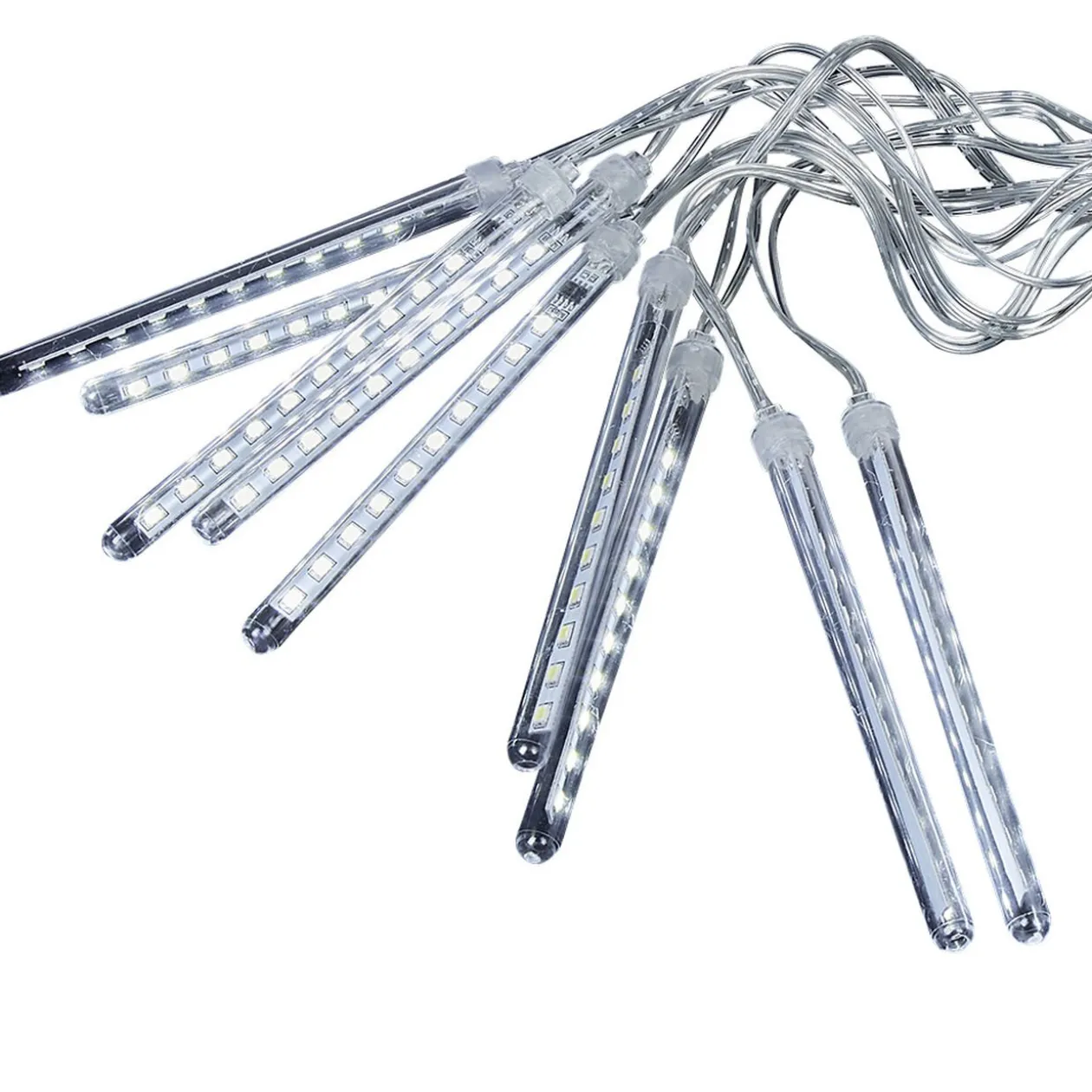 Guirlande extérieur 10 stalagmites 100 LED blanc froid