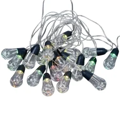 Guirlande extérieur solaire forme boule 20 LED multicolore 10 m