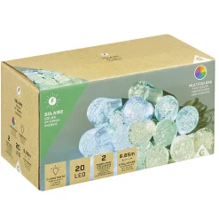 Guirlande extérieur solaire forme boule 20 LED multicolore 10 m