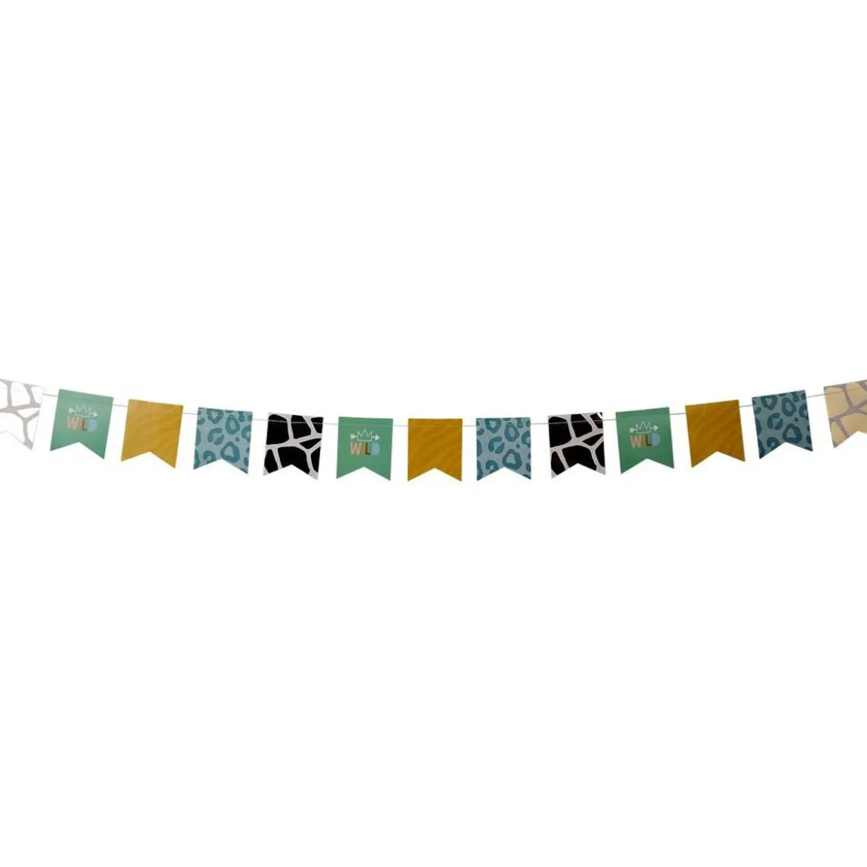 Guirlande fanion papier thème sauvage 5m