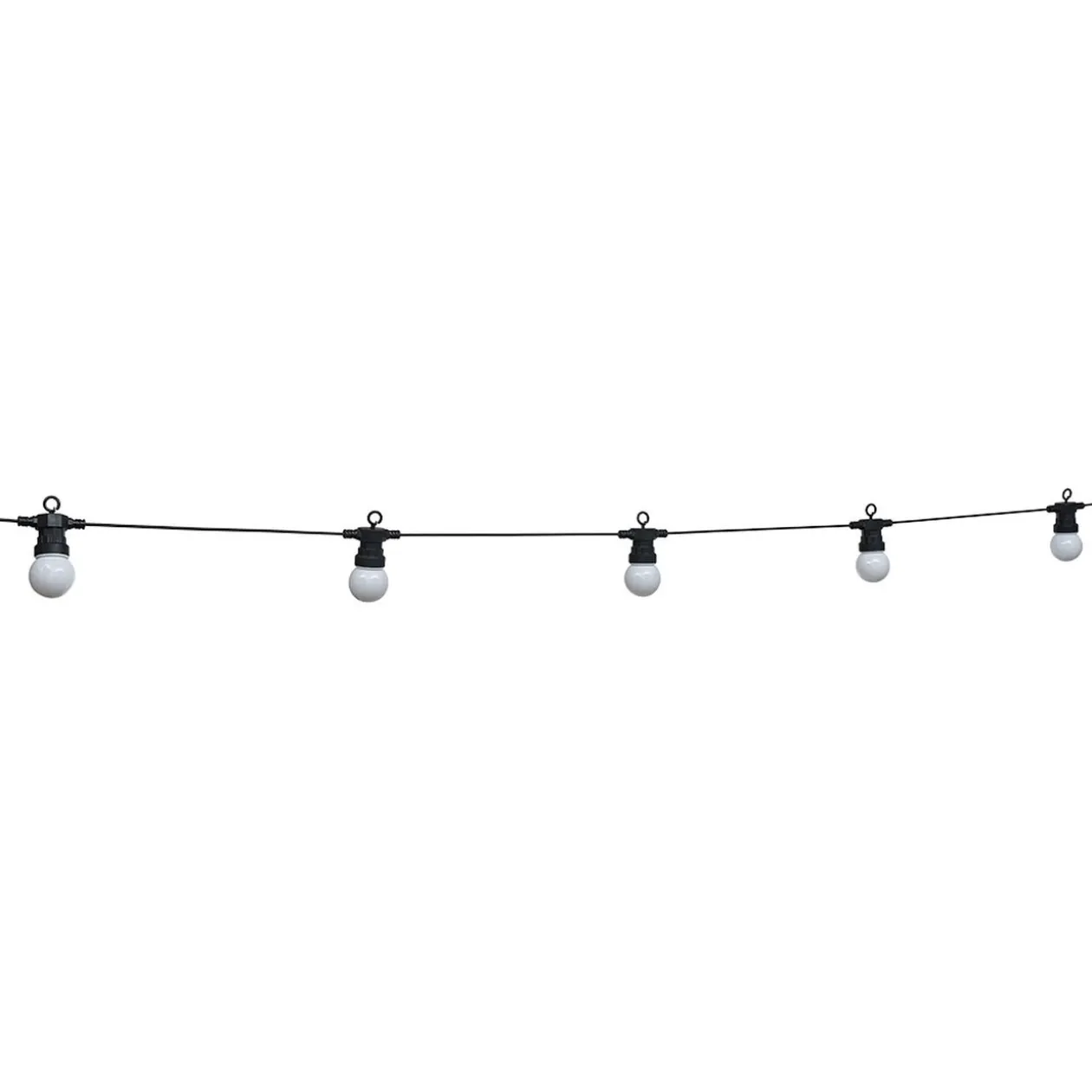 Guirlande guinguette 50 LED 10 boules blanches 6m