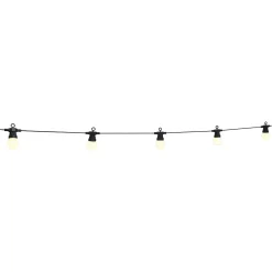 Guirlande guinguette 50 LED 10 boules blanches 6m