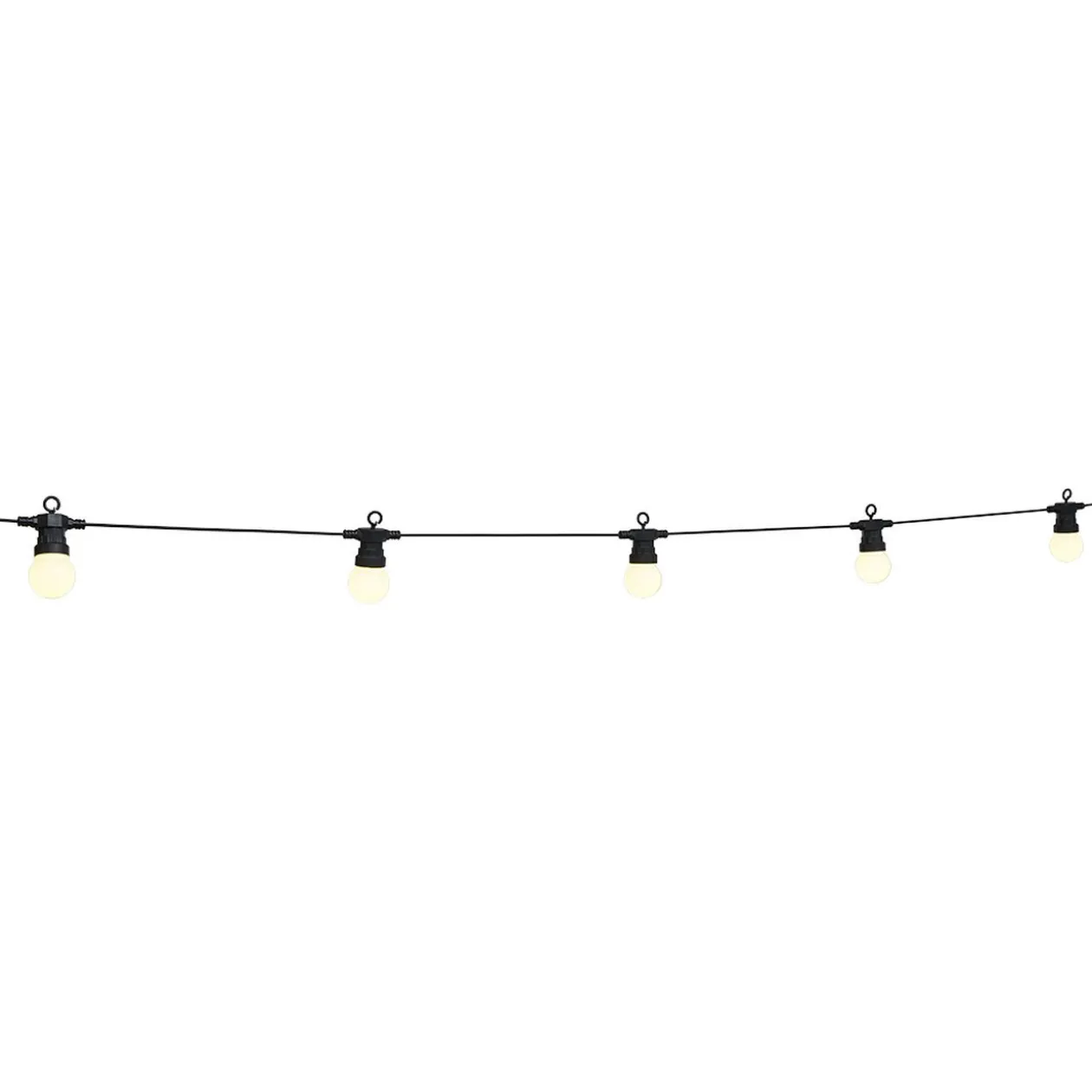 Guirlande guinguette 50 LED 10 boules blanches 6m