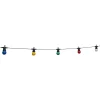 Guirlande guinguette 50 LED 10 boules multicolores 6m
