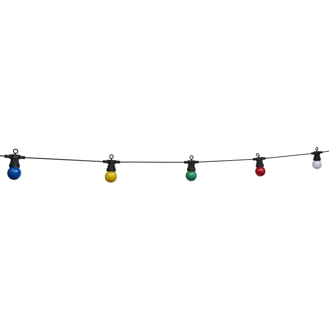 Guirlande guinguette 50 LED 10 boules multicolores 6m