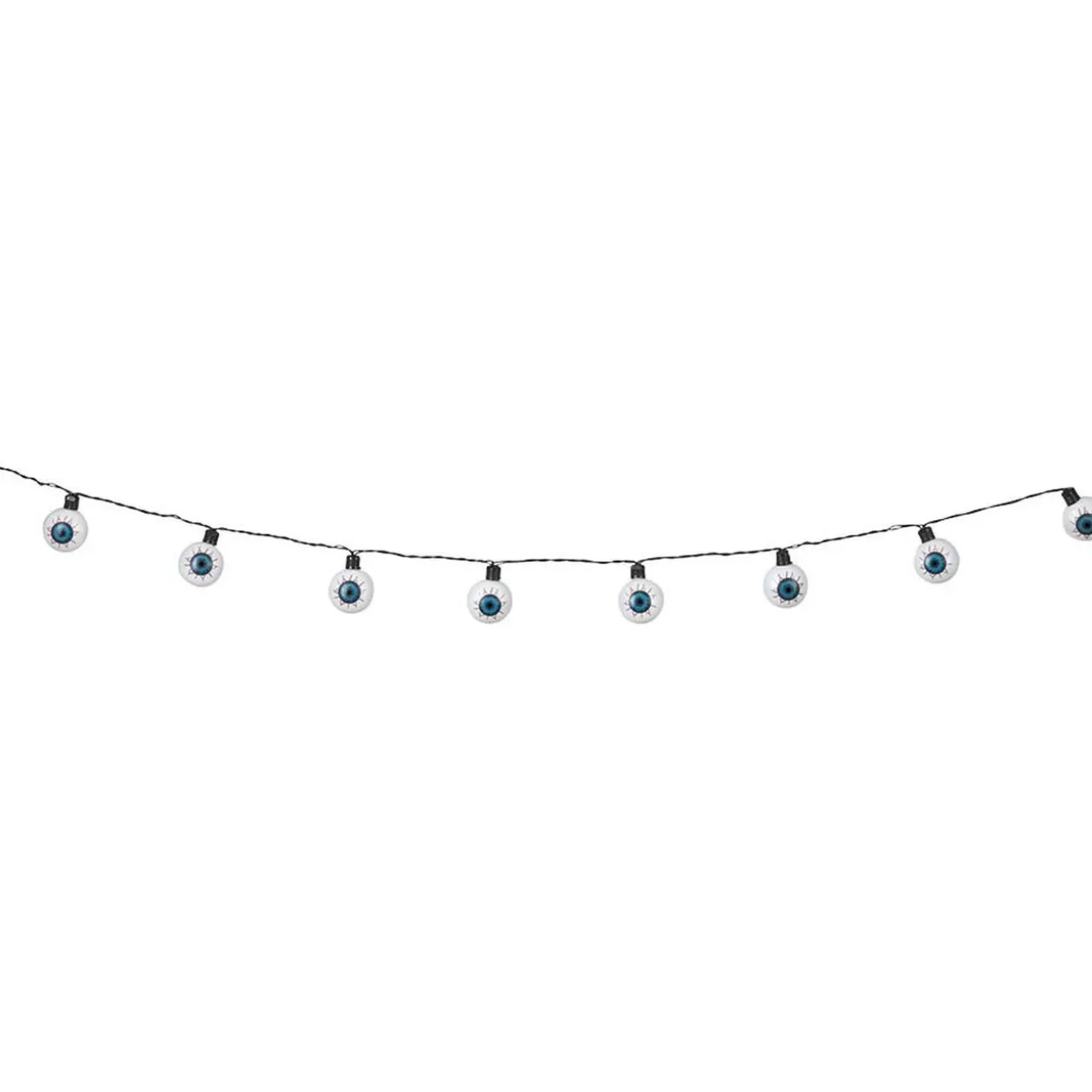 Guirlande Halloween globe oculaire bleu et blanc