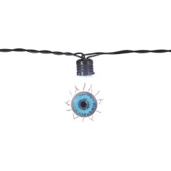 Guirlande Halloween globe oculaire bleu et blanc