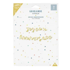 Guirlande Joyeux anniversaire doré