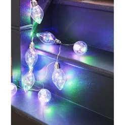 Guirlande électrique 6 ampoules à led multicolores L. 1 m
