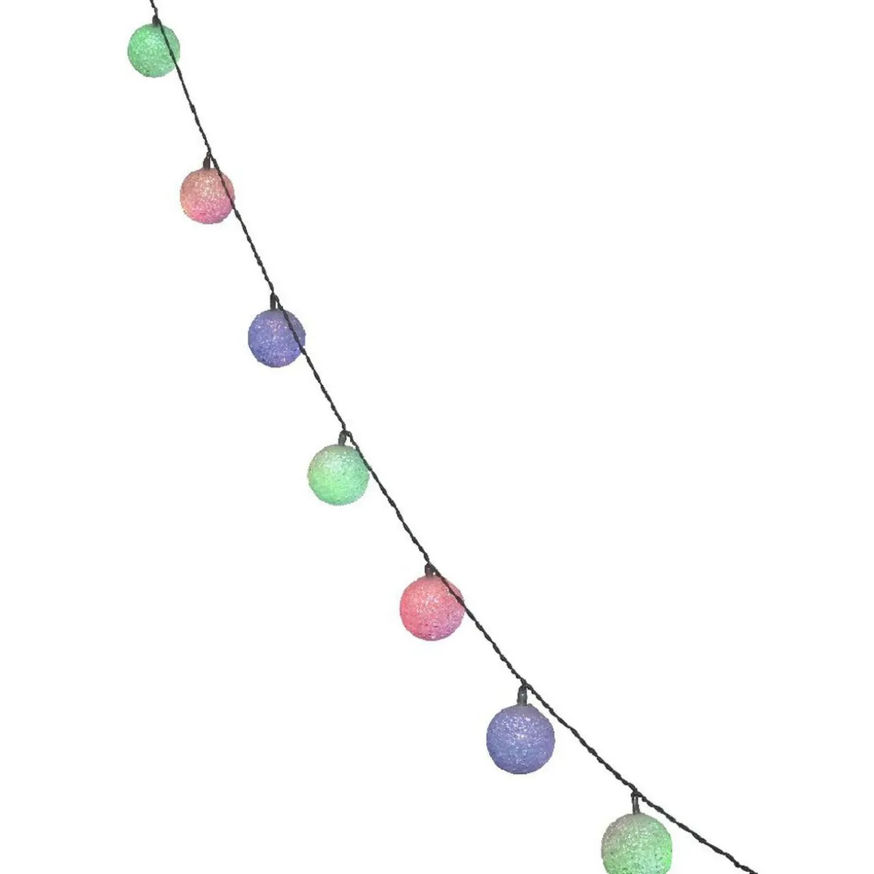 Guirlande électrique 20 boules blanches 3,8 m