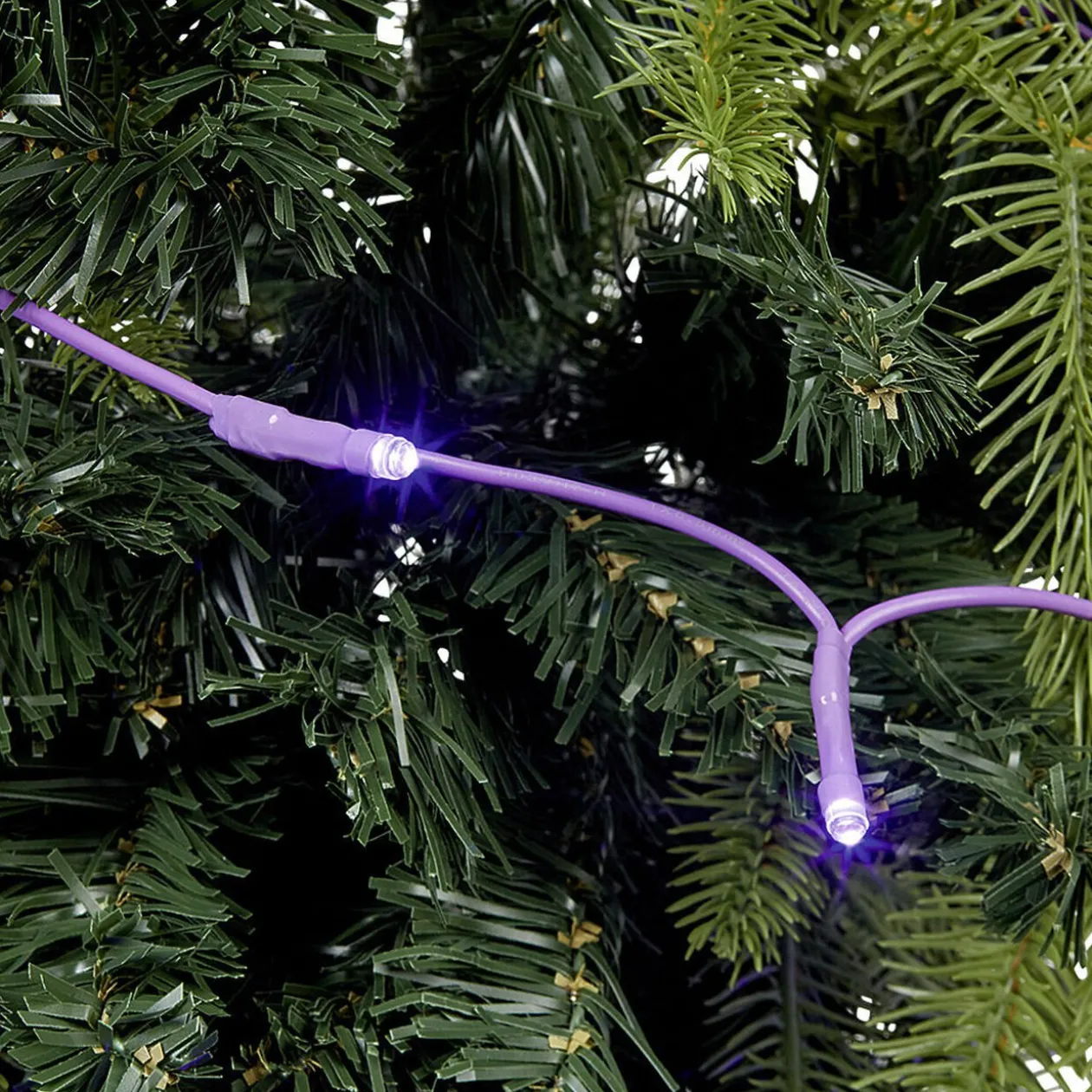 Guirlande électrique 50 led violet fixe L. 4,9 m