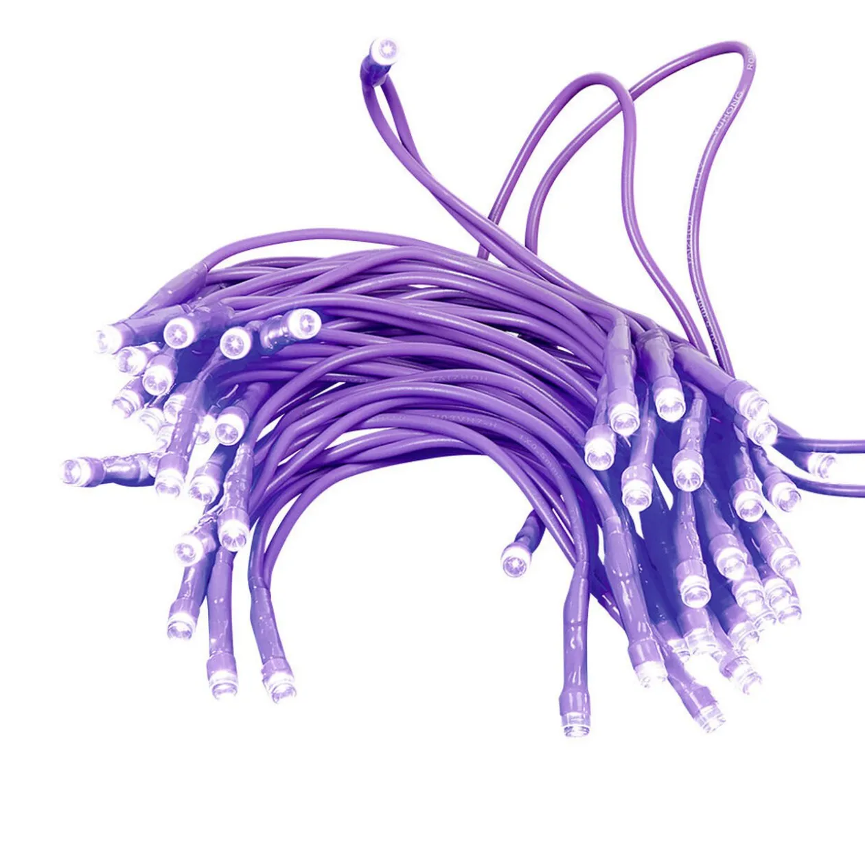 Guirlande électrique 50 led violet fixe L. 4,9 m