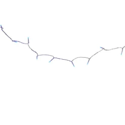Guirlande électrique 180 led bleues L. 17,9 m