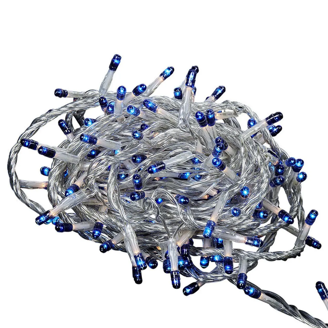 Guirlande électrique bleu clignotant 6,36 m