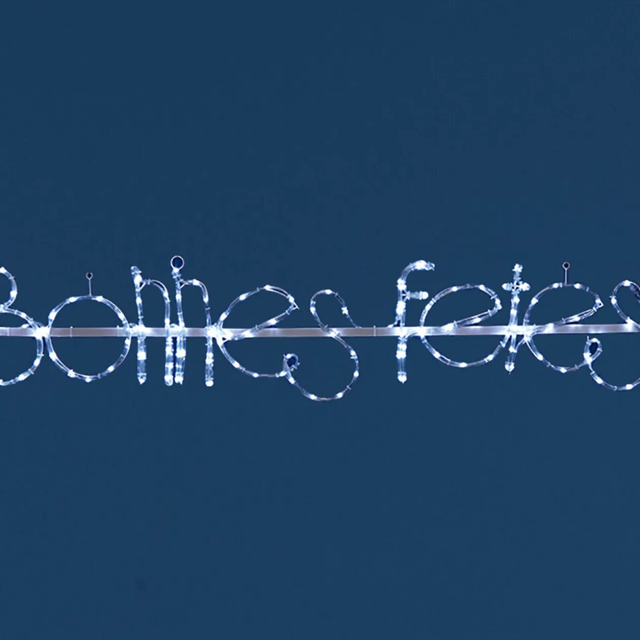 Guirlande électrique Bonnes fêtes blanc