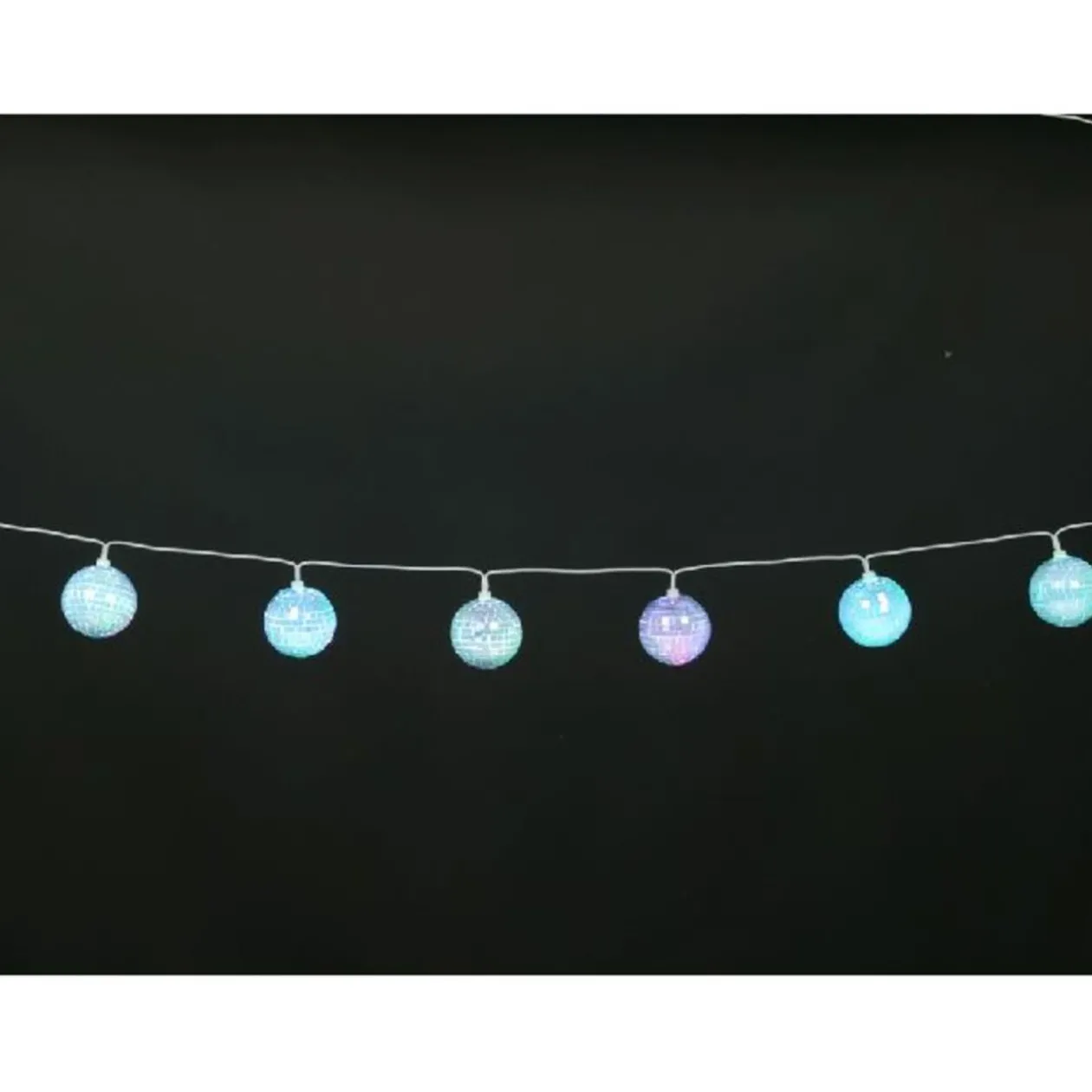 Guirlande électrique boules disco multicolores 1.42 m