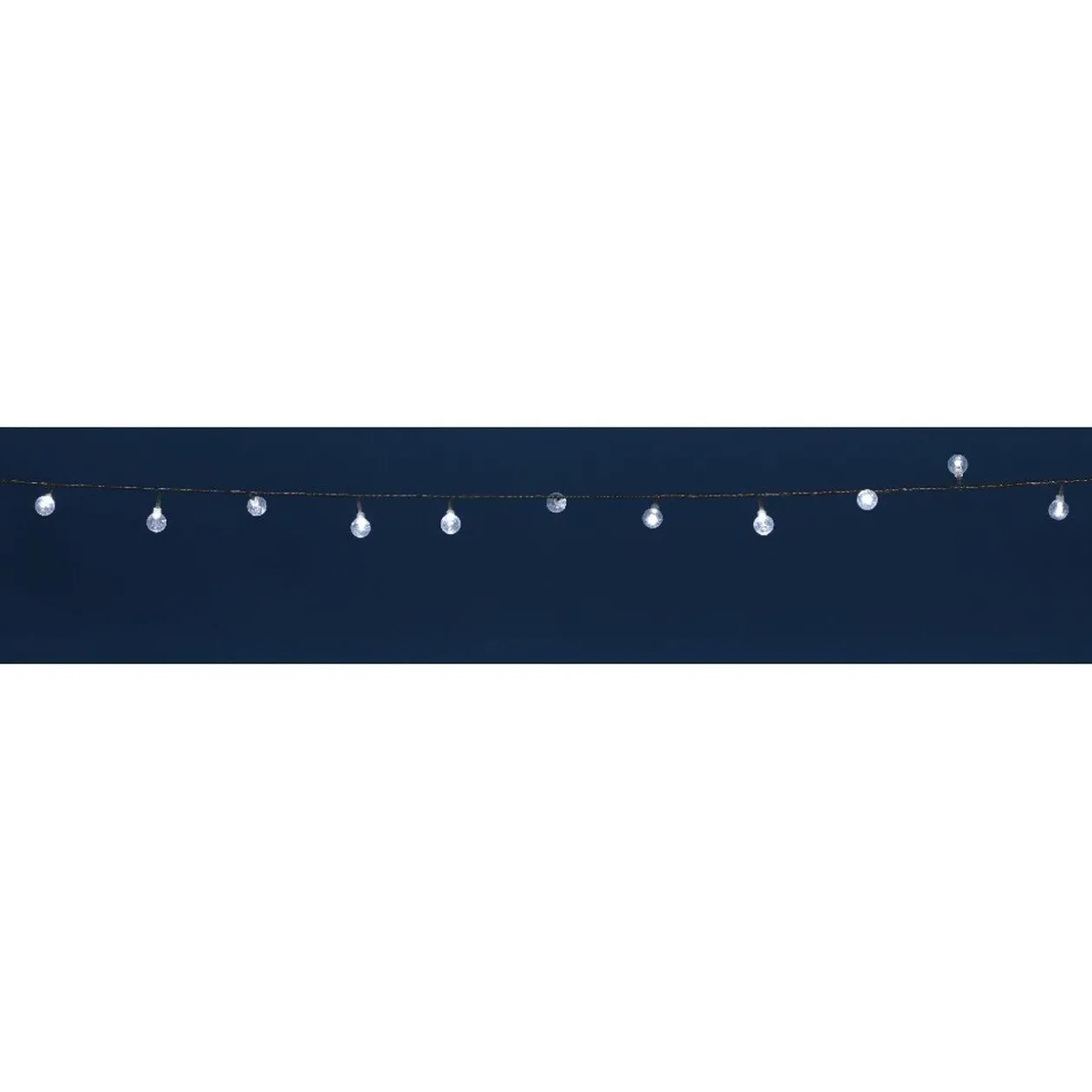 Guirlande électrique boules transparentes pailletées 3,9 m