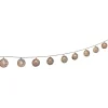 Guirlande électrique boules plates métal rosé 10 led L. 1,35 m