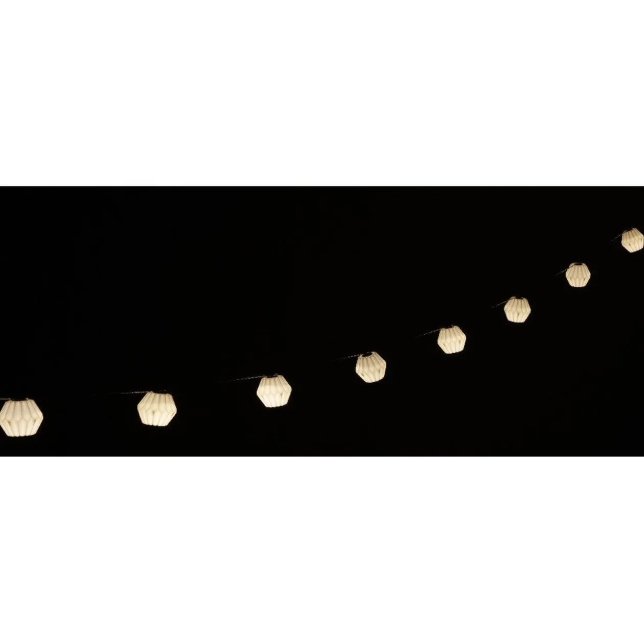 Guirlande électrique boules origami à led blanc chaud L. 2,7 m