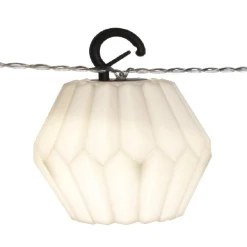 Guirlande électrique boules origami à led blanc chaud L. 2,7 m