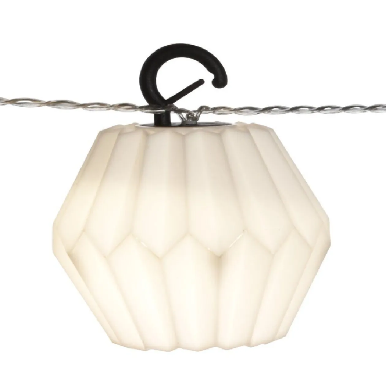 Guirlande électrique boules origami à led blanc chaud L. 2,7 m