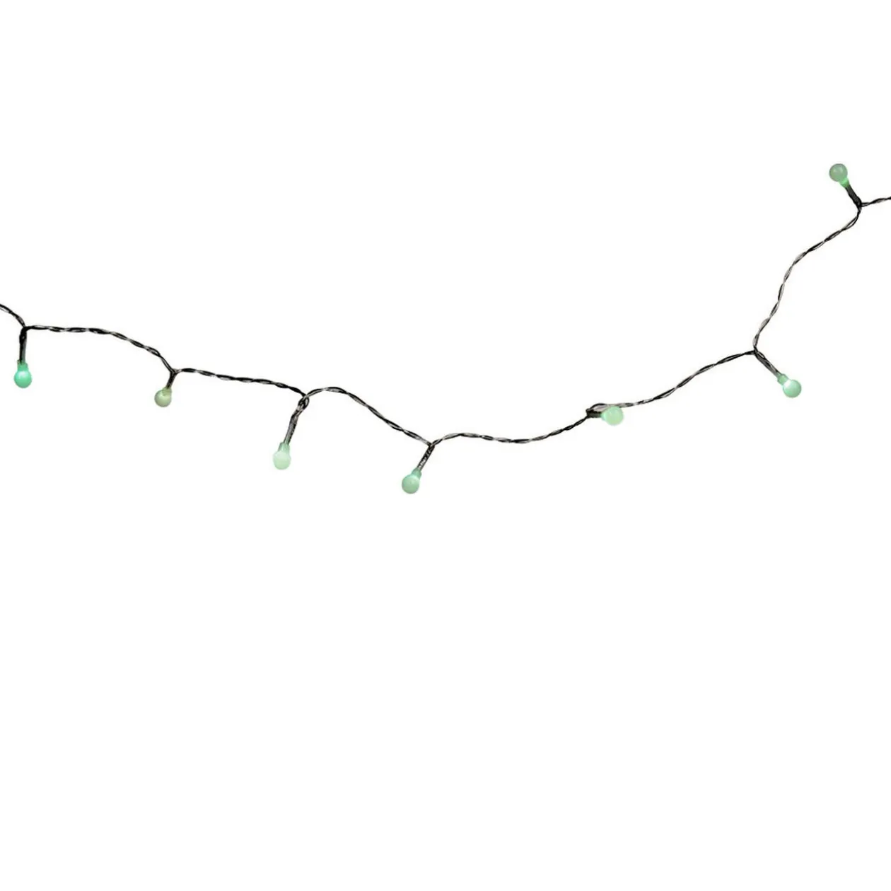 Guirlande électrique de 10 boules blanc 1 m