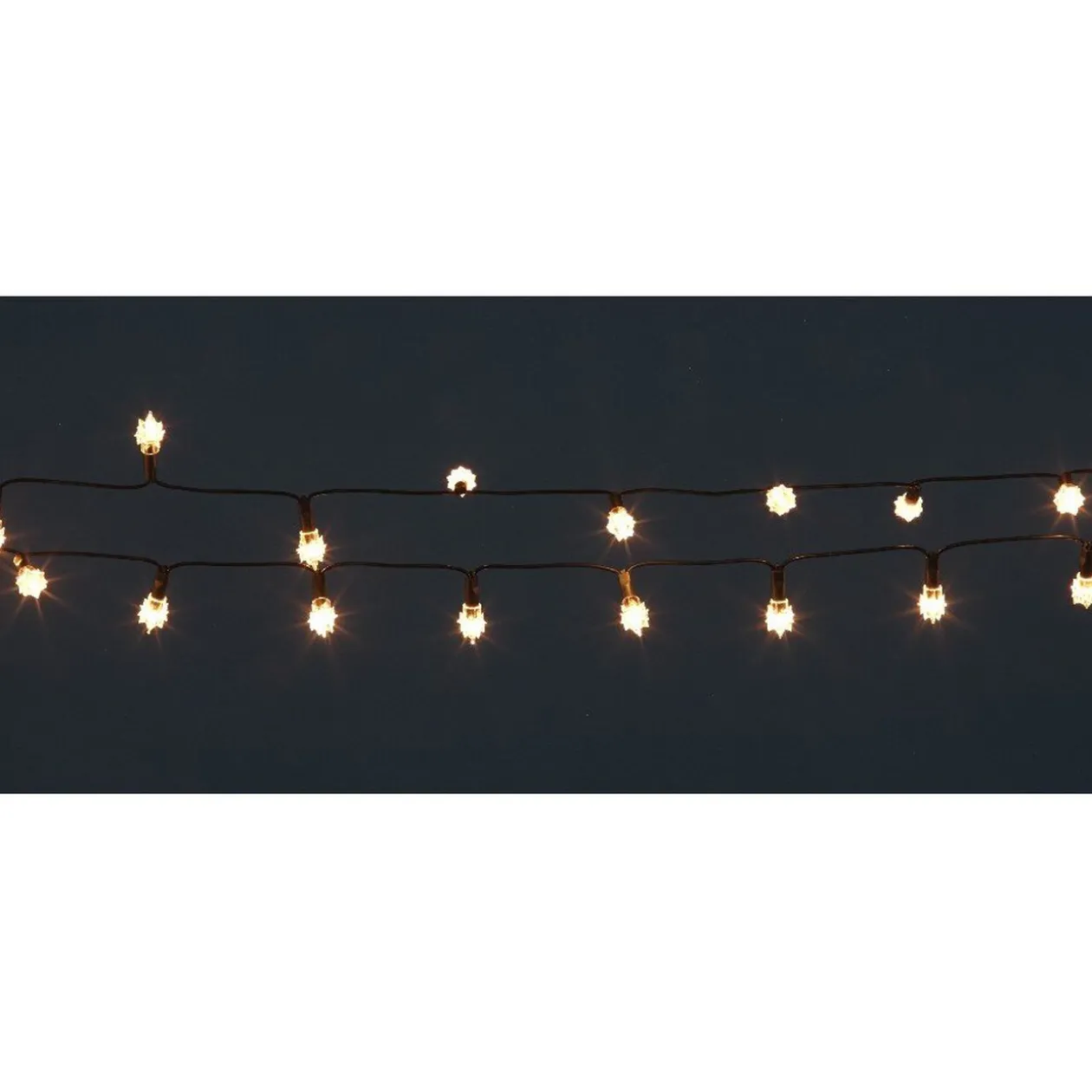 Guirlande électrique diamants blanc chaud clignotant 4,9 m