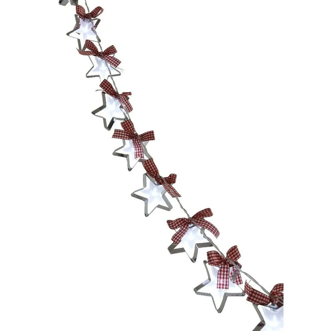 Guirlande électrique intérieure étoiles avec ruban 10 LED fixe 3,35 m