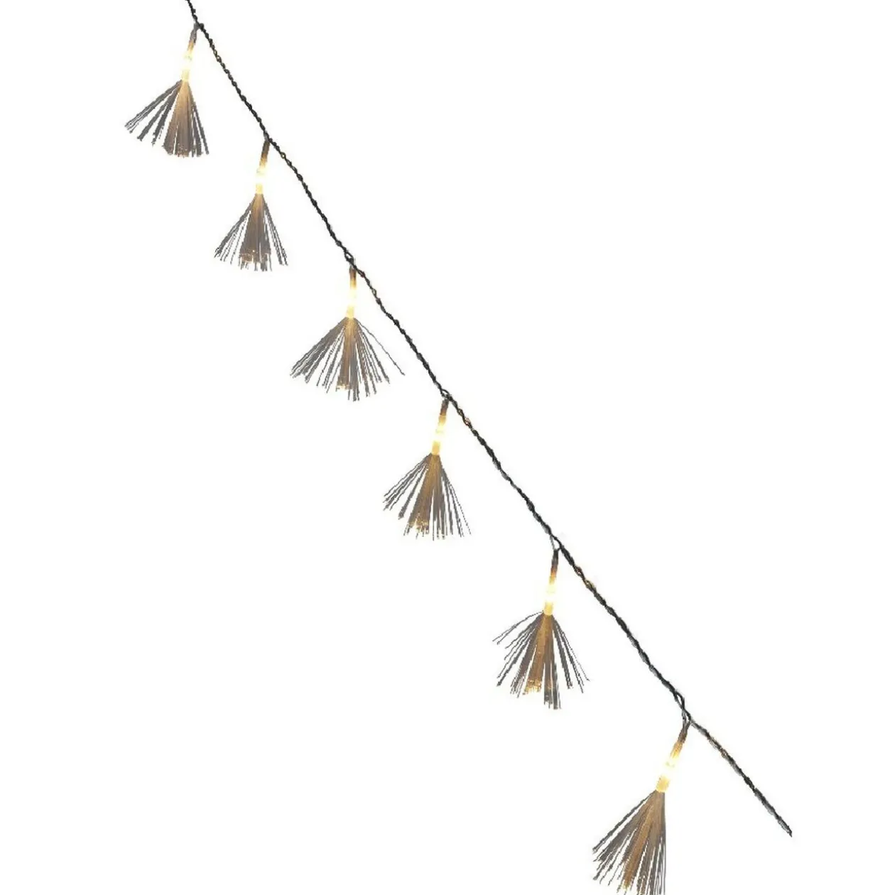 Guirlande électrique intérieure fibre optique 10 LED fixe 1,26 m