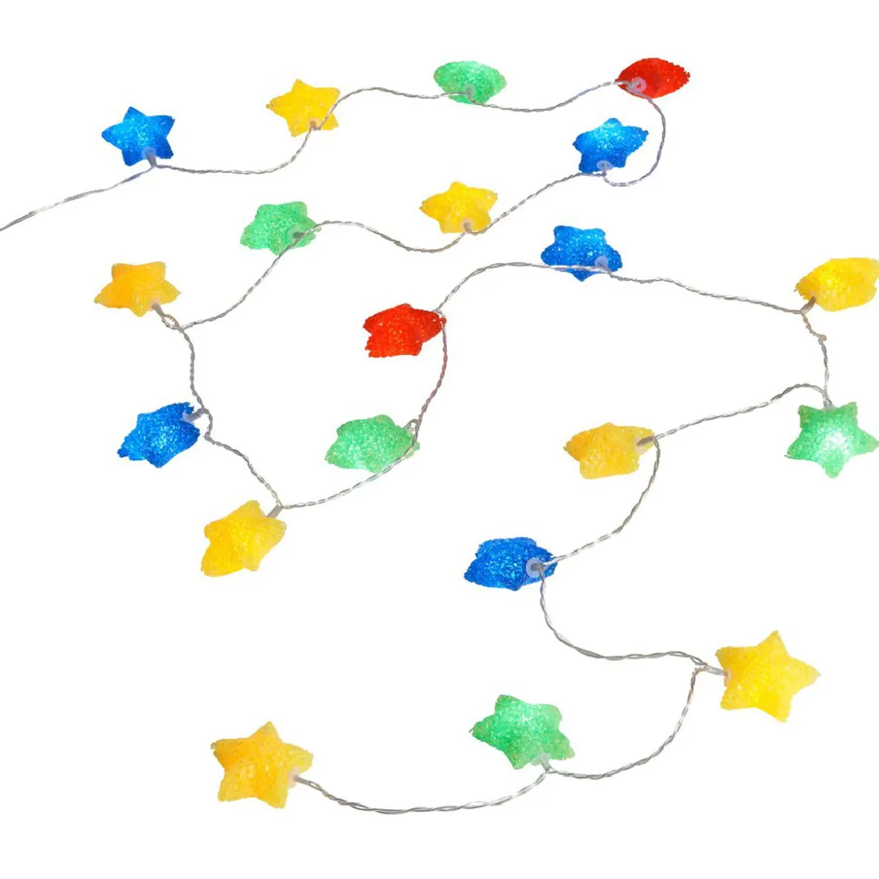 Guirlande électrique intérieure étoiles multicolores 20 LED fixe 2,85 m