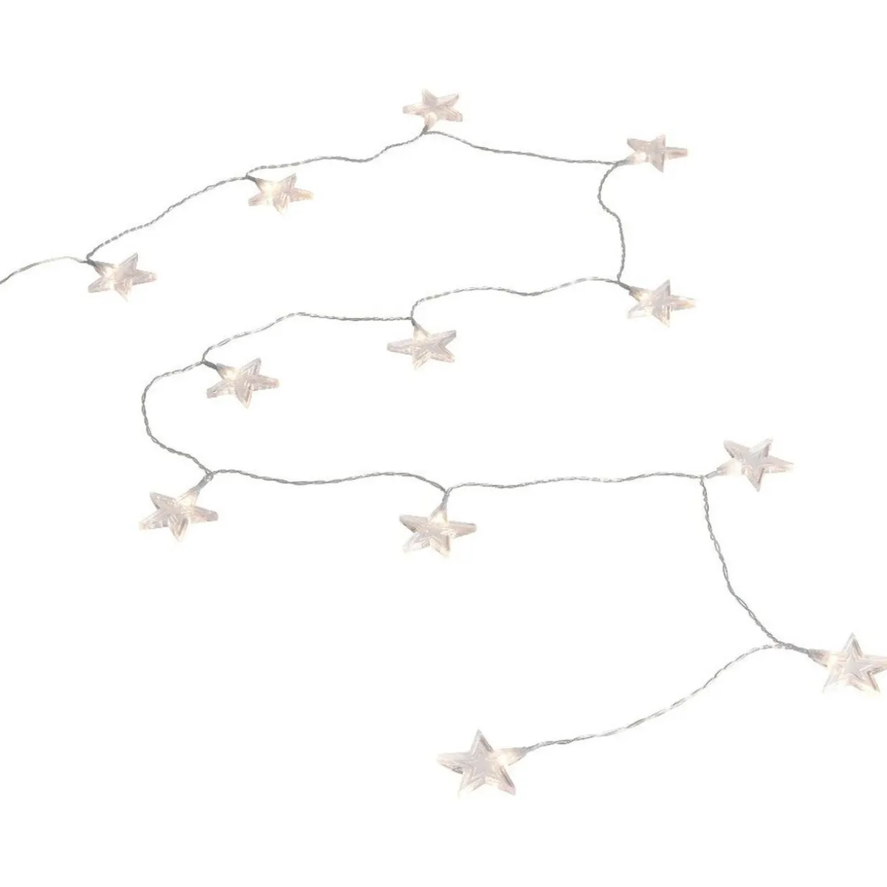 Guirlande électrique intérieure étoiles 12 LED fixe 2,2 m
