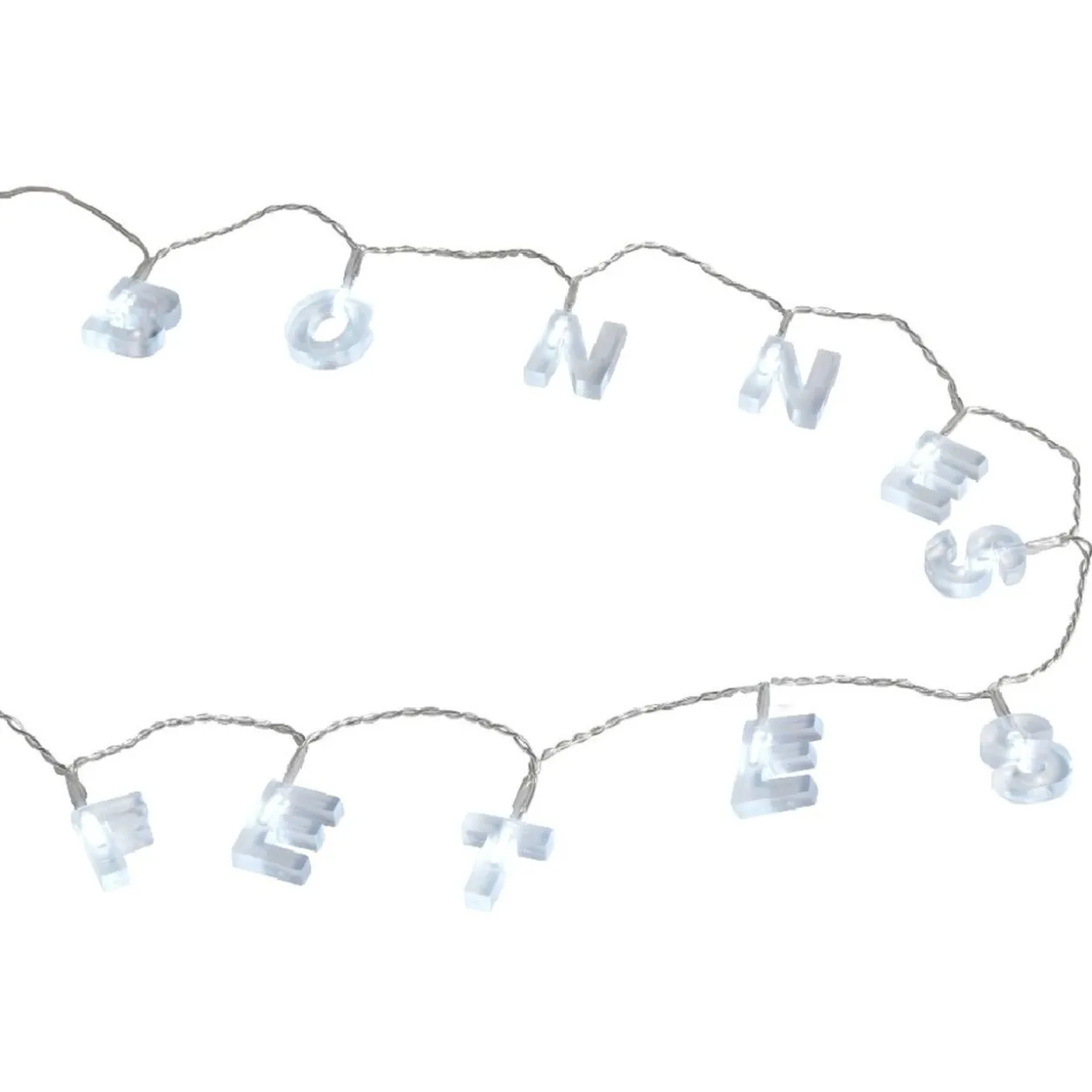 Guirlande électrique intérieure Joyeuses Fêtes 20 LED fixe 2 m