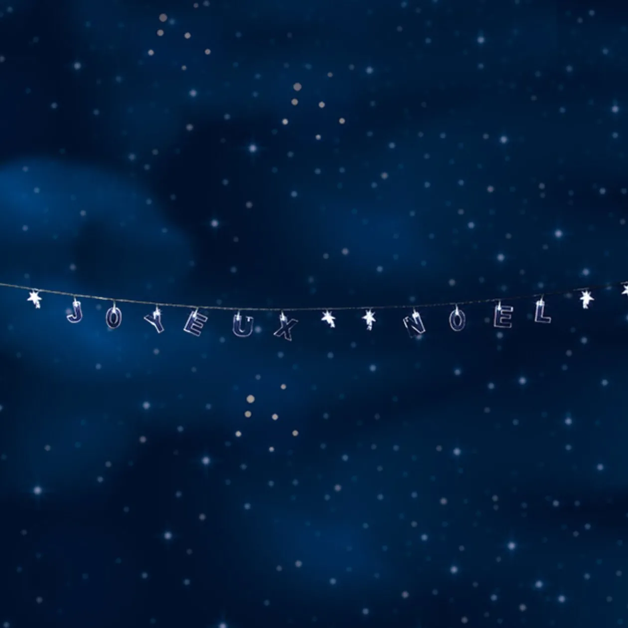 Guirlande électrique Joyeux Noël blanc 1,8 m