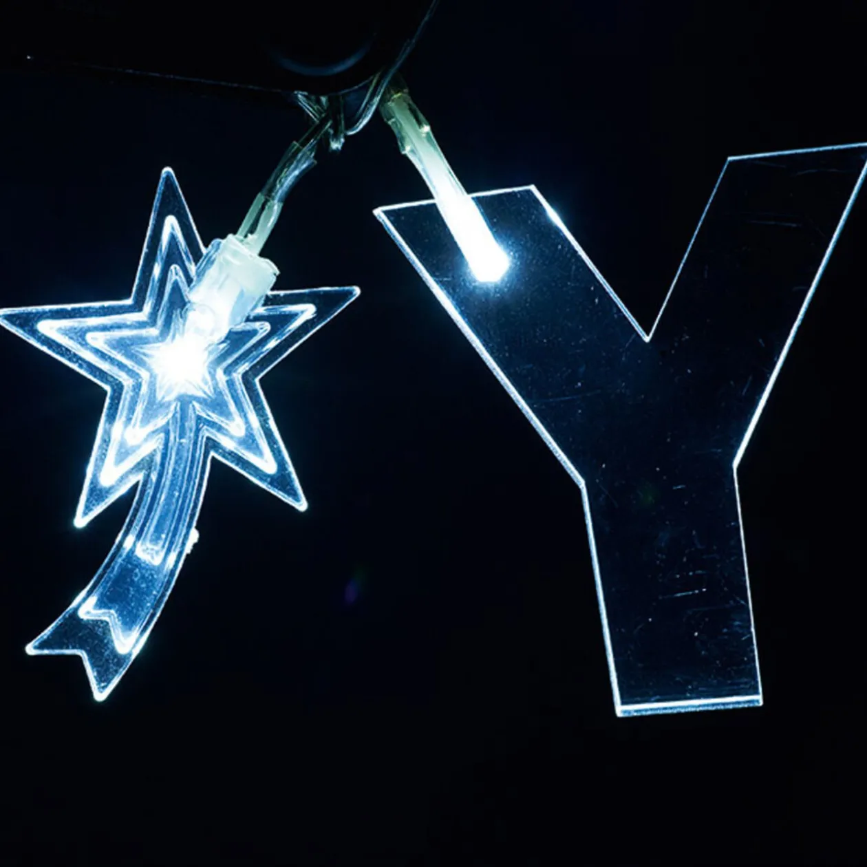 Guirlande électrique Joyeux Noël blanc 1,8 m