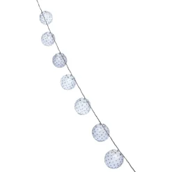 Guirlande électrique lampions blancs à étoiles dorées 1,8 m