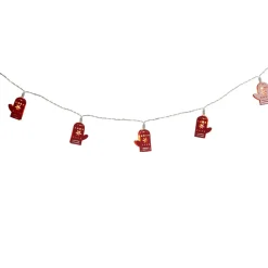 Guirlande électrique lumineuse 10 gants rouges L. 1,35 m