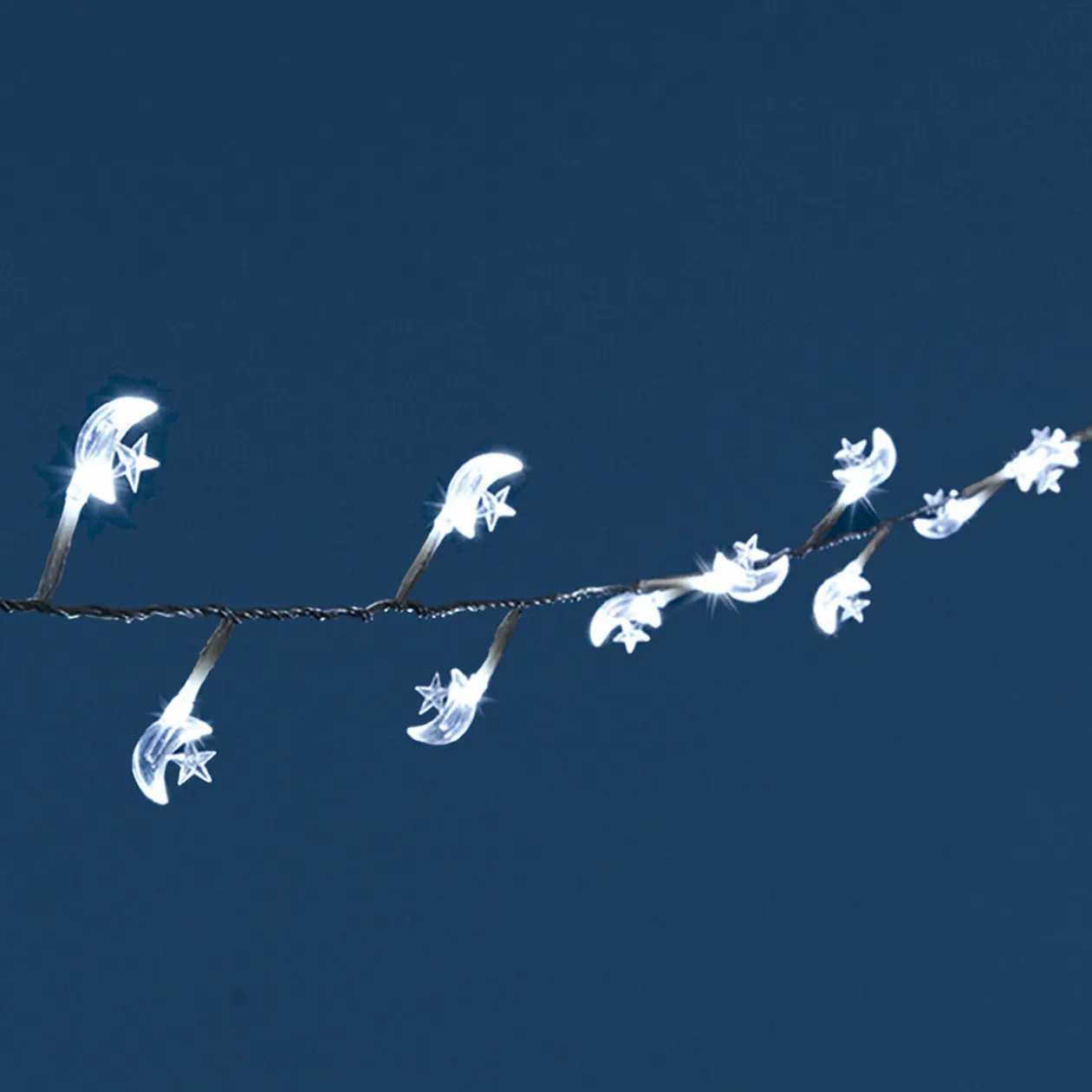 Guirlande électrique lune blanche fixe 3,9m