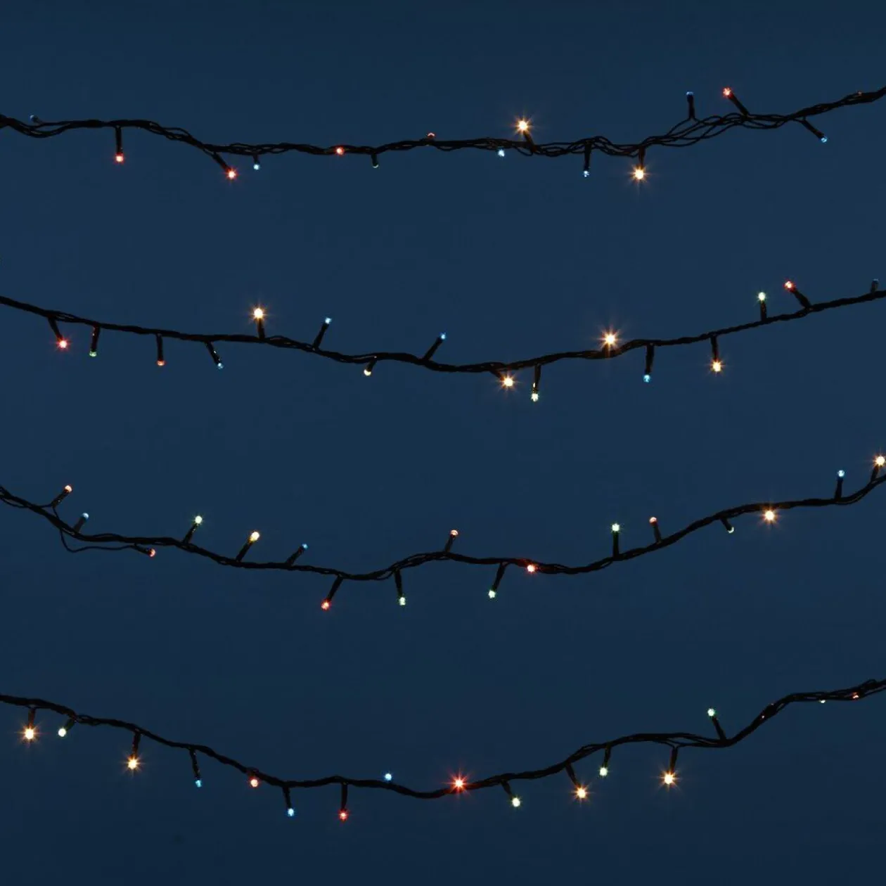 Guirlande électrique multicolore clignotante 12.8 m