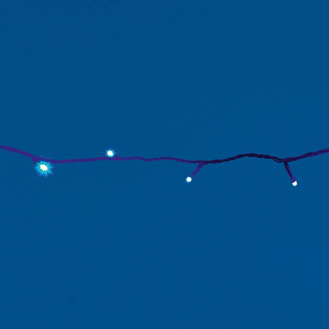 Guirlande électrique musicale bleue clignotante 4,7 m