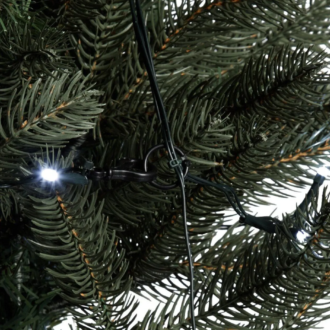 Guirlande électrique pour sapin de Noël h.2,1 m blanc