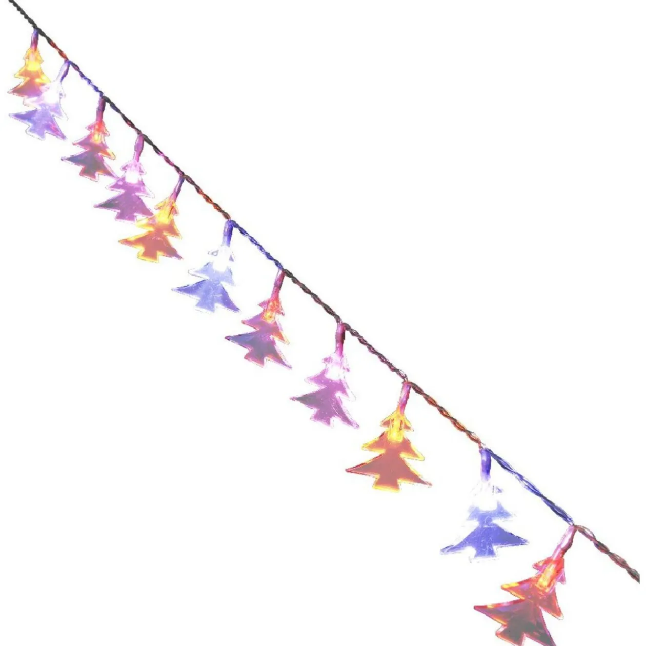 Guirlande électrique sapins multicolores 1 m