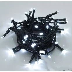 Guirlande électrique Solaire 50 Led Blanc froid clignotant 4,9 m