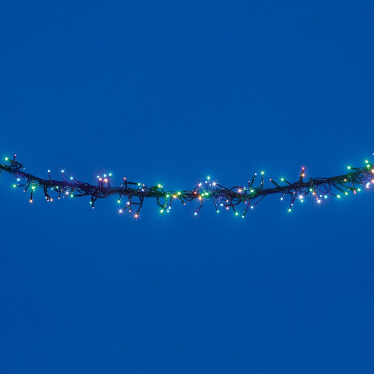 Guirlande électrique solaire multicolore grappe 1,9 m